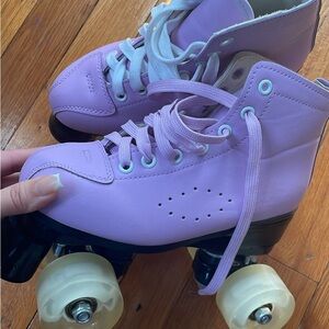 Purple Roller Skates with White Wheels